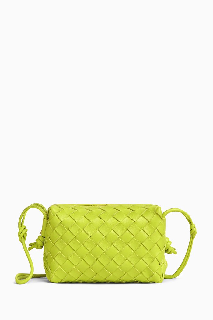 

The Mini Loop Crossbody Bag in Intrecciato Nappa, Green
