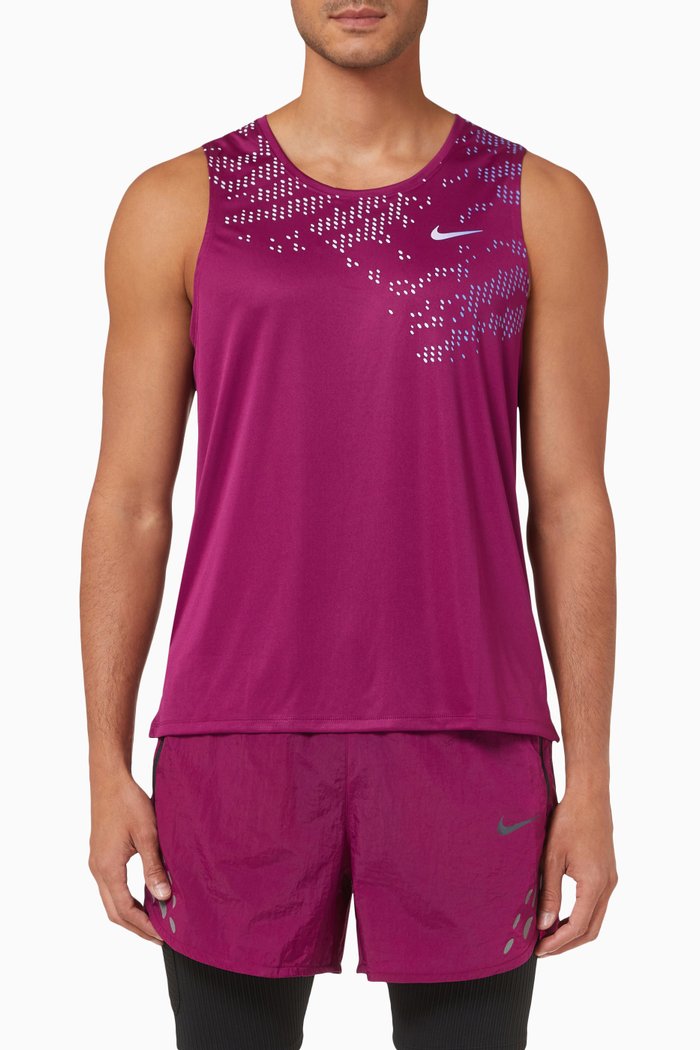 

Dri-FIT UV Run Division Miler Running Top, Purple
