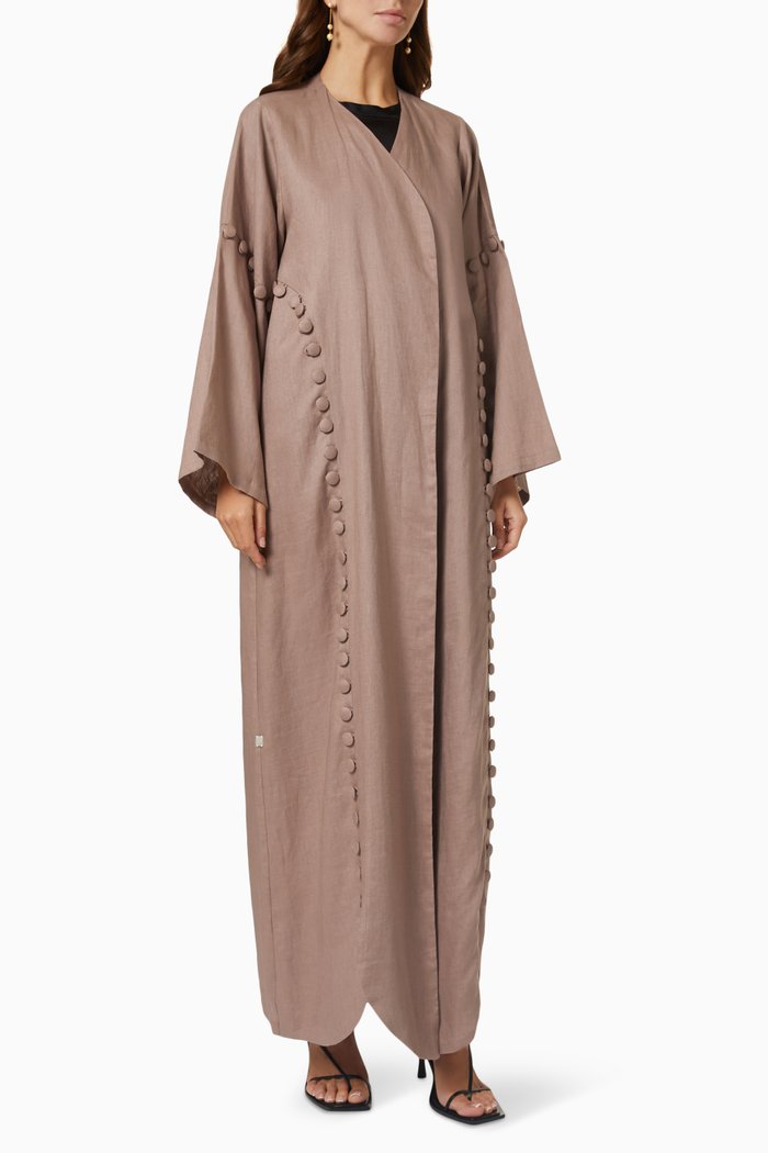 

Felicia Abaya in Linen, Neutral