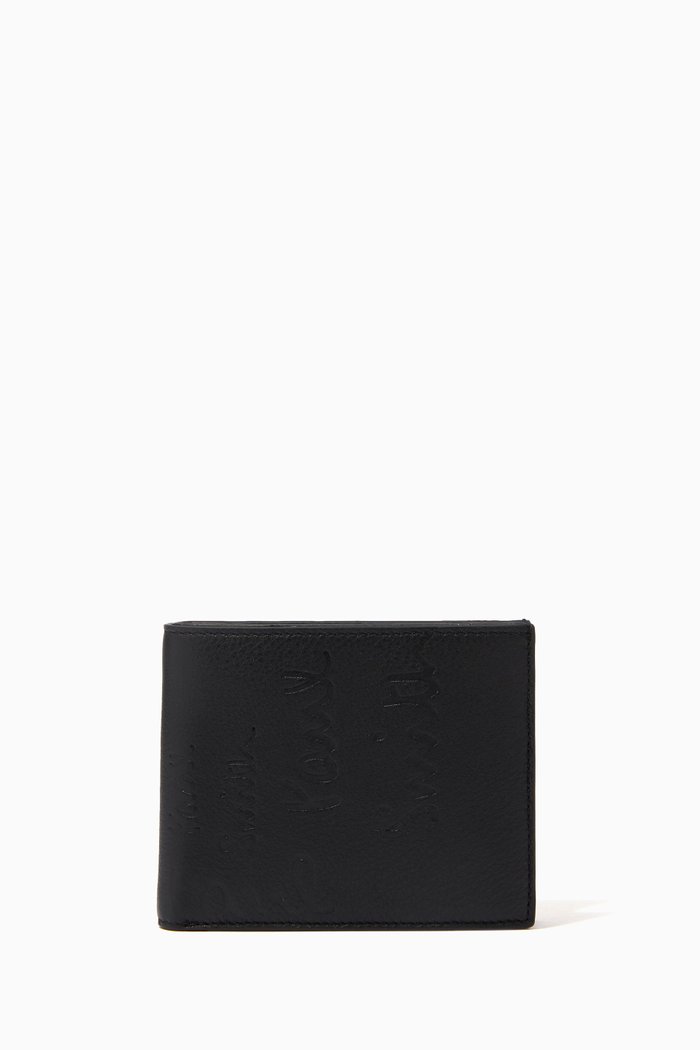 

Signature Embossed Billfold Wallet in Leather, Black
