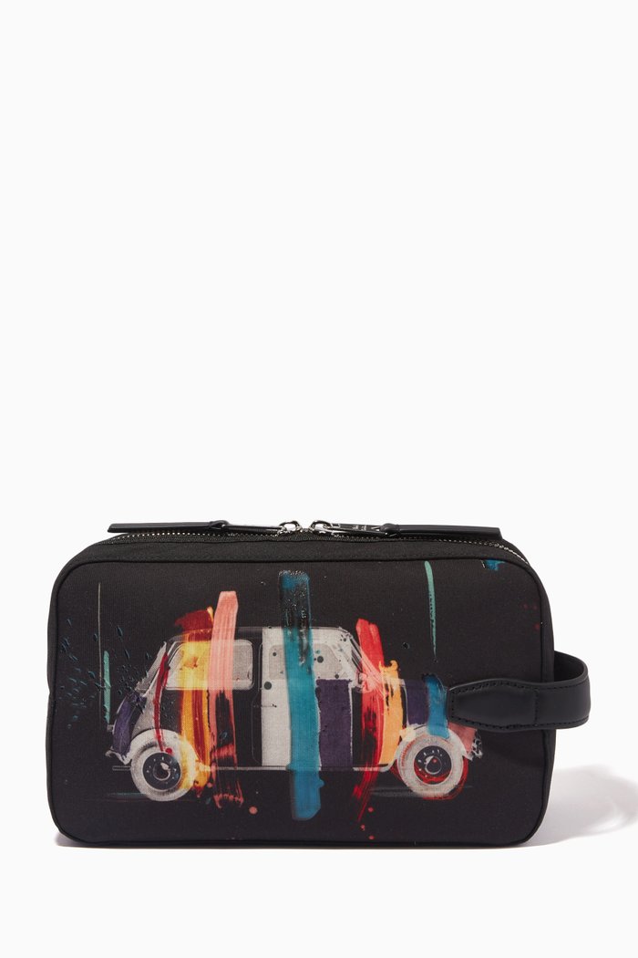 

Car Graphic Wash Bag, Black