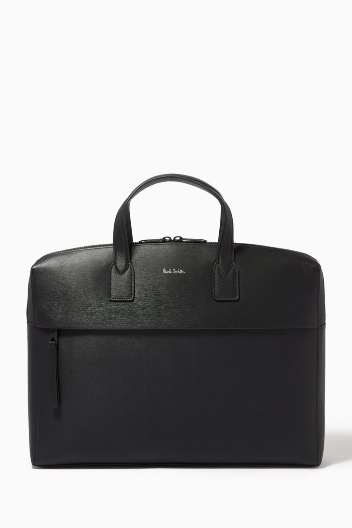 

Slim Folio in Embossed Leather, Black