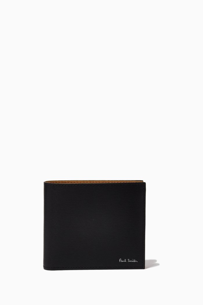 

Logo Billfold Wallet in Leather, Black