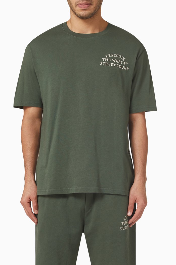

Courtside T-shirt in Organic Cotton Jersey, Green