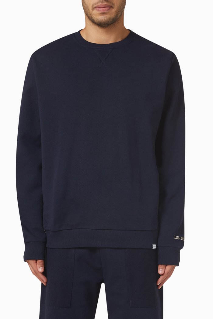 Reverse Sweatshirt in Recycled Cotton, Blue