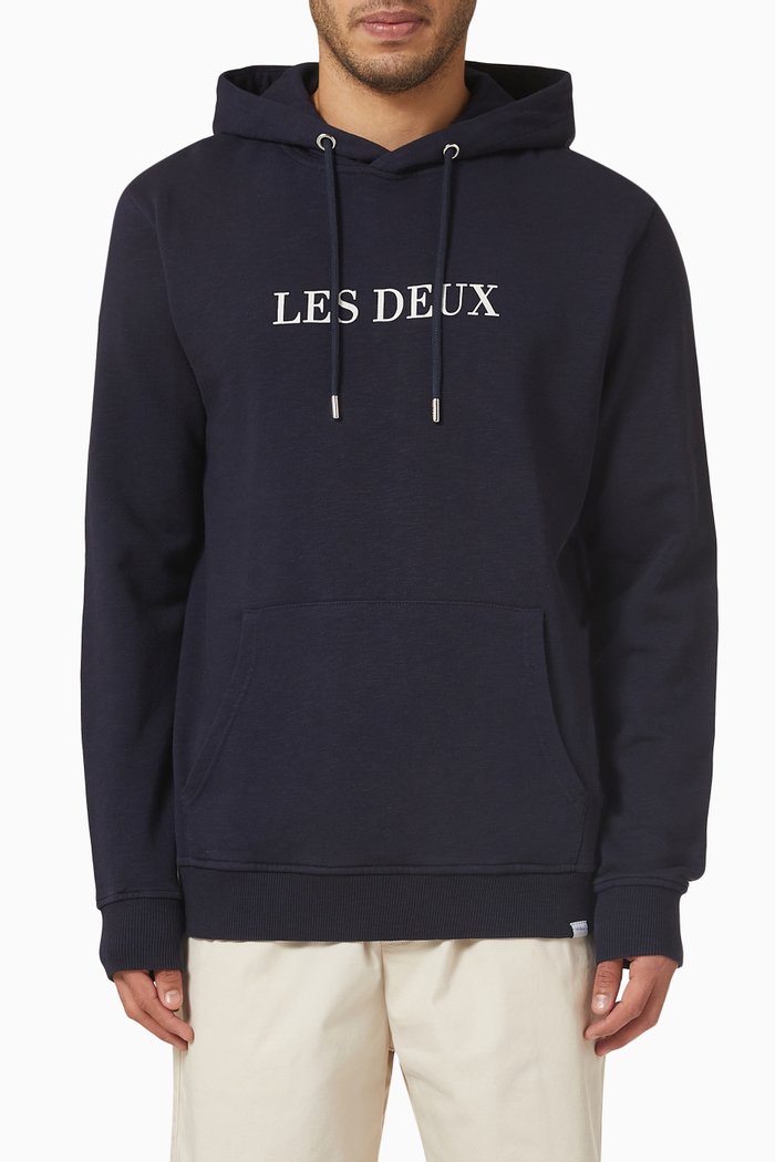 

Logo Hoodie in Organic Cotton, Blue