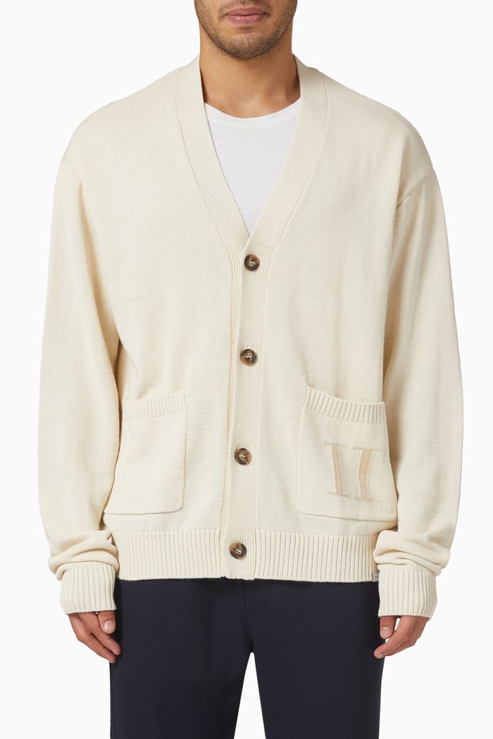 

Forrest Intarsia Cardgian in Cotton & Linen, Neutral