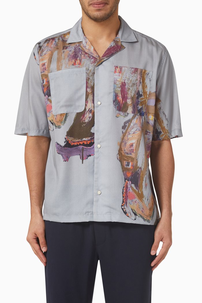 

Kabangu Shirt in Tencel, Blue