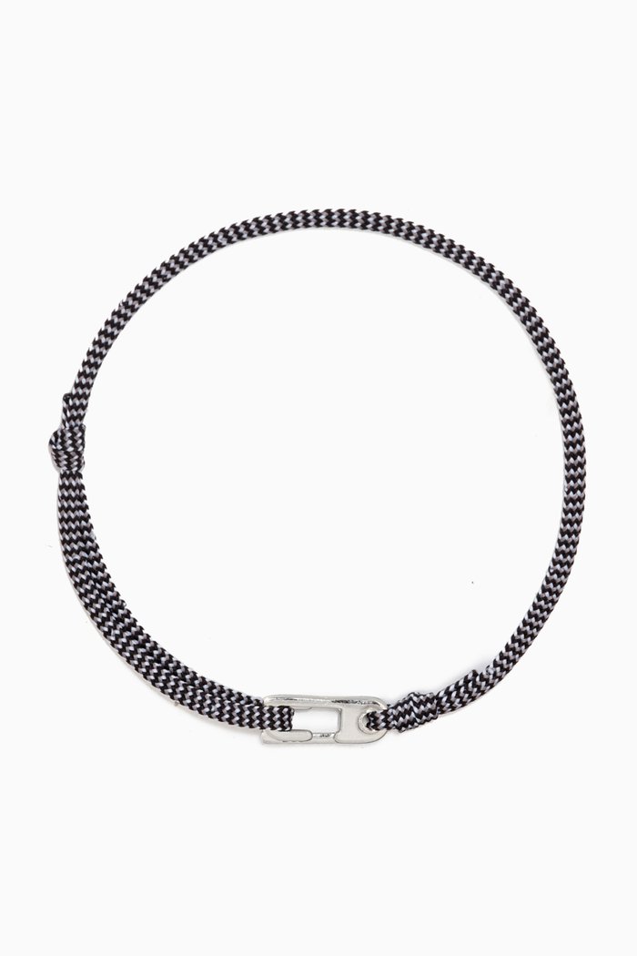 

Annex Knot Rope Bracelet in Sterling Silver, Black