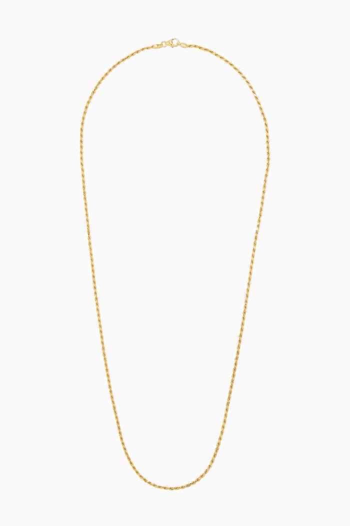 Rope Chain Necklace in 14kt Gold Vermeil, 1.8mm