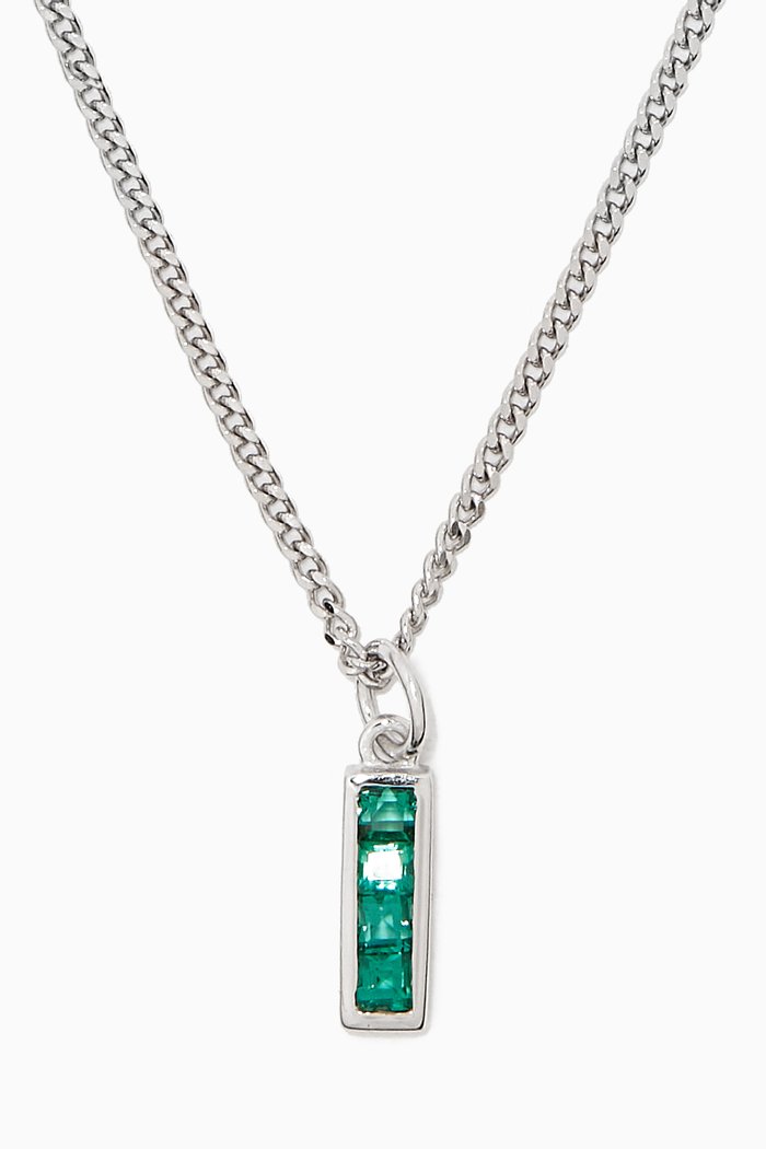 

Totem Quartz Necklace in Sterling Silver, Green
