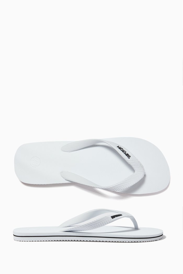 

Vintage Classic Flip Flops, White