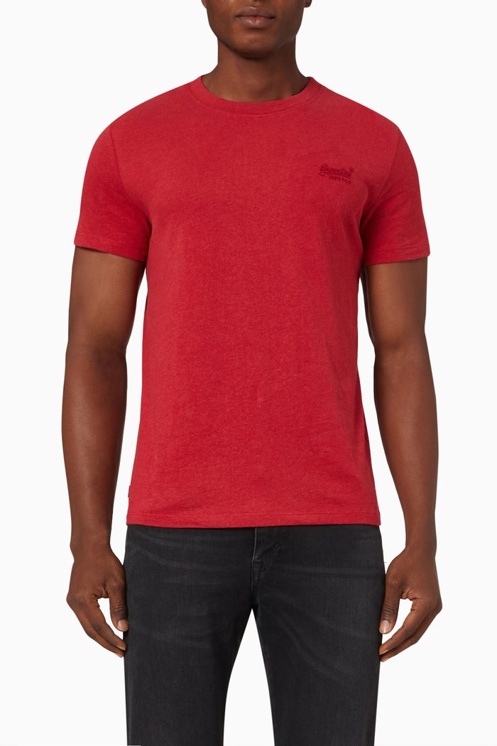 

Vintage Logo Embroidered T-shirt in Cotton Jersey, Red