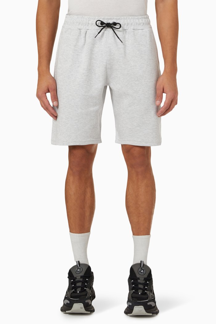 Code Tech Shorts in Cotton Blend, Grey