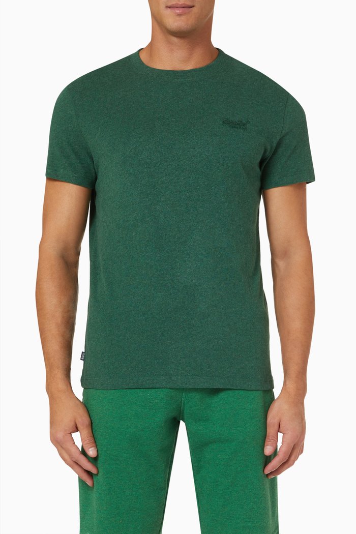 

Vintage Logo Embroidered T-shirt in Cotton Jersey, Green