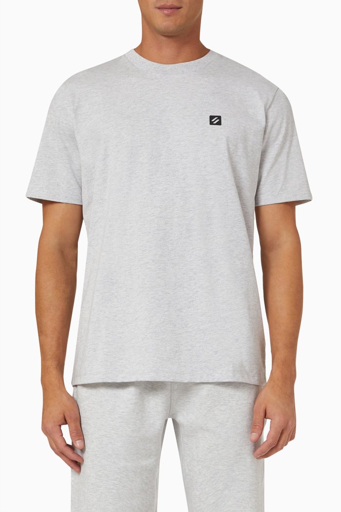 

Code Tech Loose T-shirt in Cotton Blend, Grey