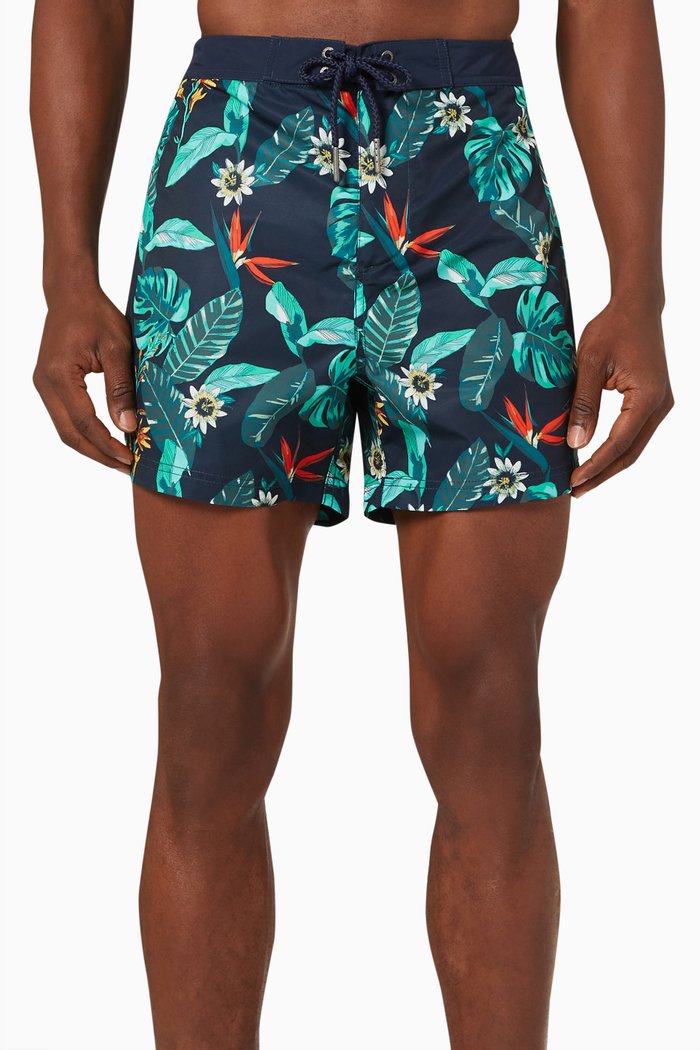 

Vintage Hawaiian Print Boardshorts, Multicolour