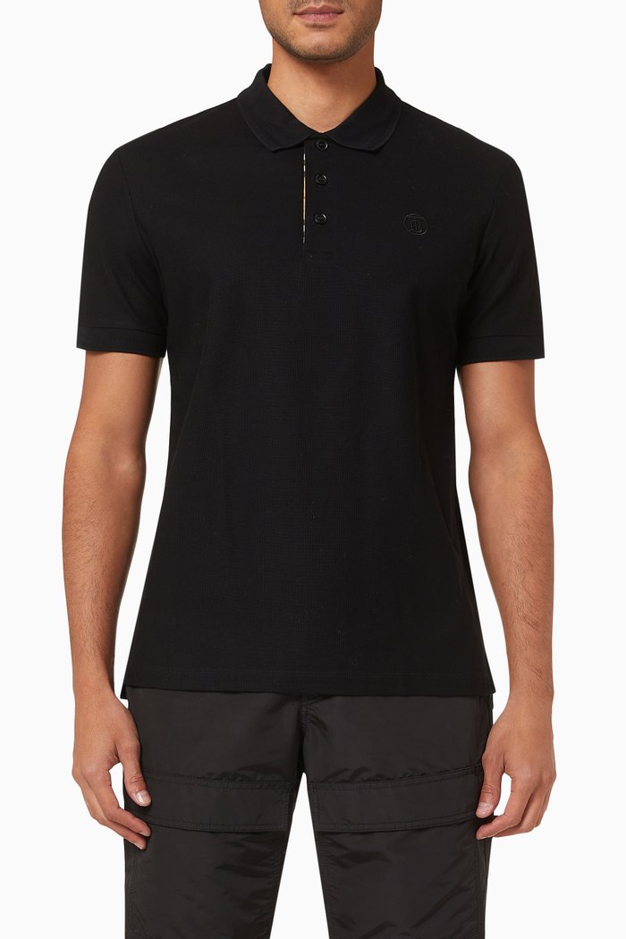 

Polo Shirt in Organic Cotton Piqué, Black