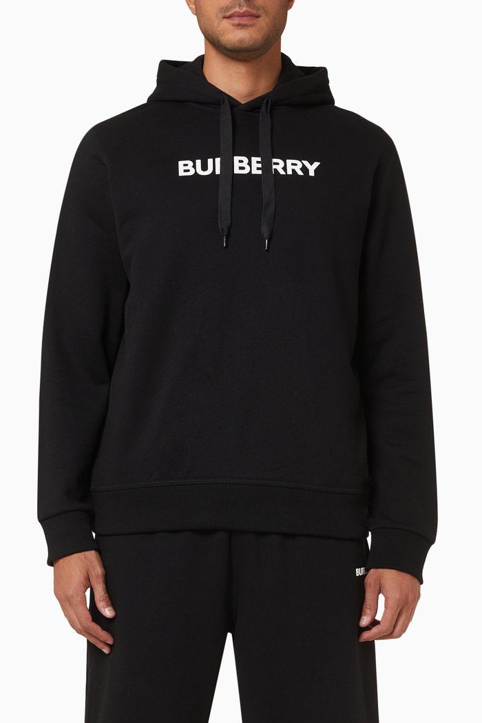 

Relaxed Hoodie in Organic Cotton, Black