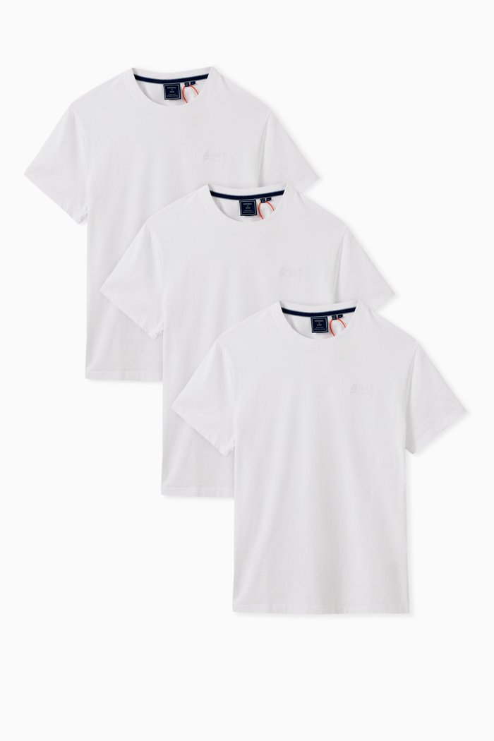 

VLE T-shirt in Cotton, Set of 3, White