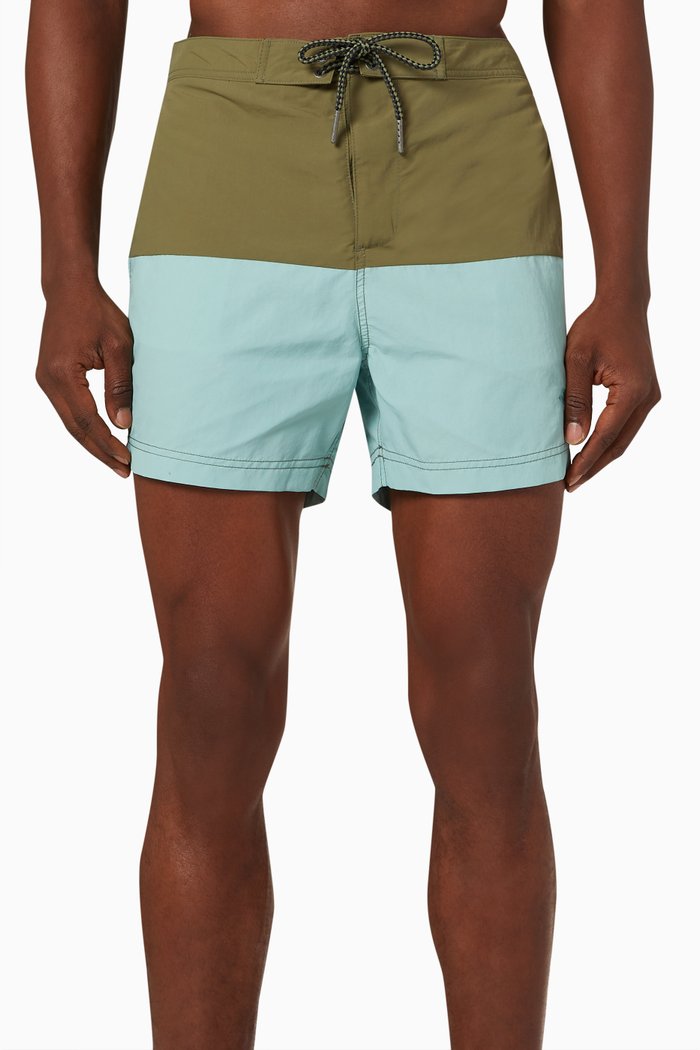 

Vintage Colour-block Boardshorts in Recycled Nylon, Multicolour