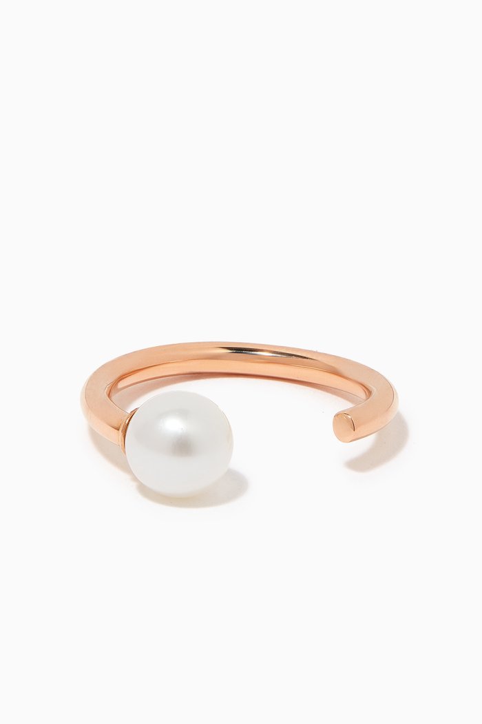 

Kiku Glow Freshwater Pearl Open Ring in 18kt Rose Gold