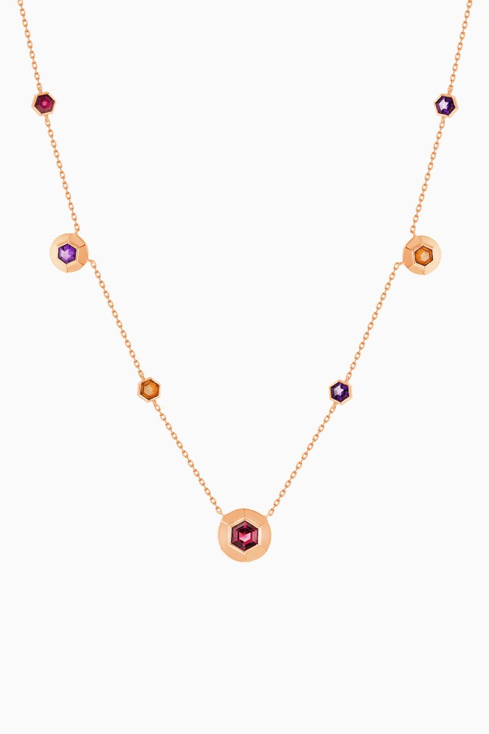 

Kanzi Gemstone Necklace in 18kt Rose Gold