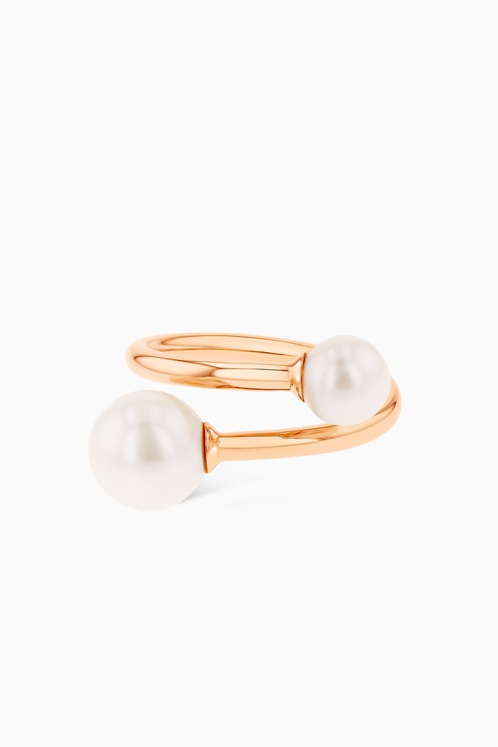 

Kiku Glow Pearl Open Ring in 18kt Rose Gold