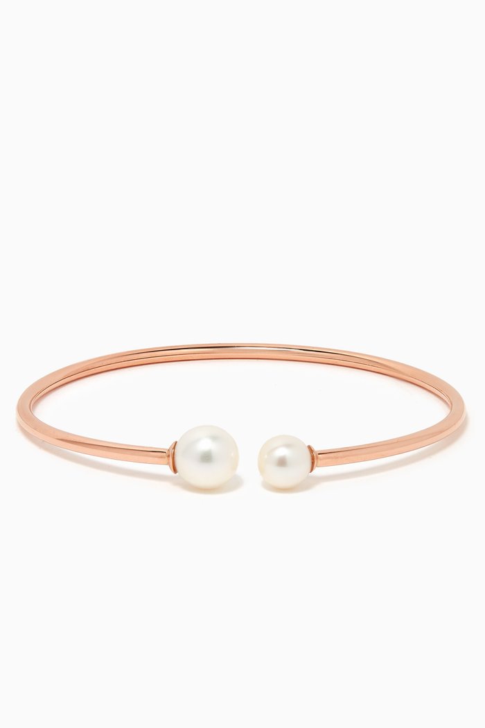 

Kiku Glow Freshwater Pearl Bangle in 18kt Rose Gold