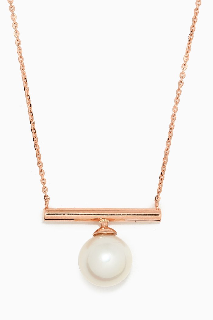 

Kiku Glow Freshwater Pearl Necklace in 18kt Rose Gold