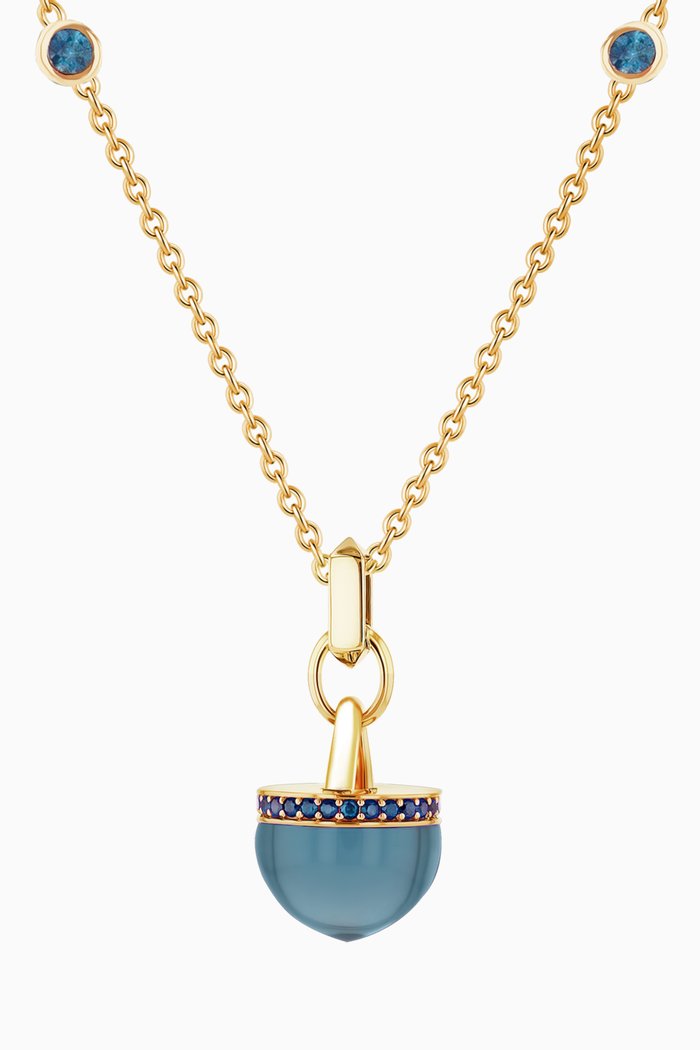 

Dome Noble London Topaz & Sapphire Necklace in 18kt Yellow Gold