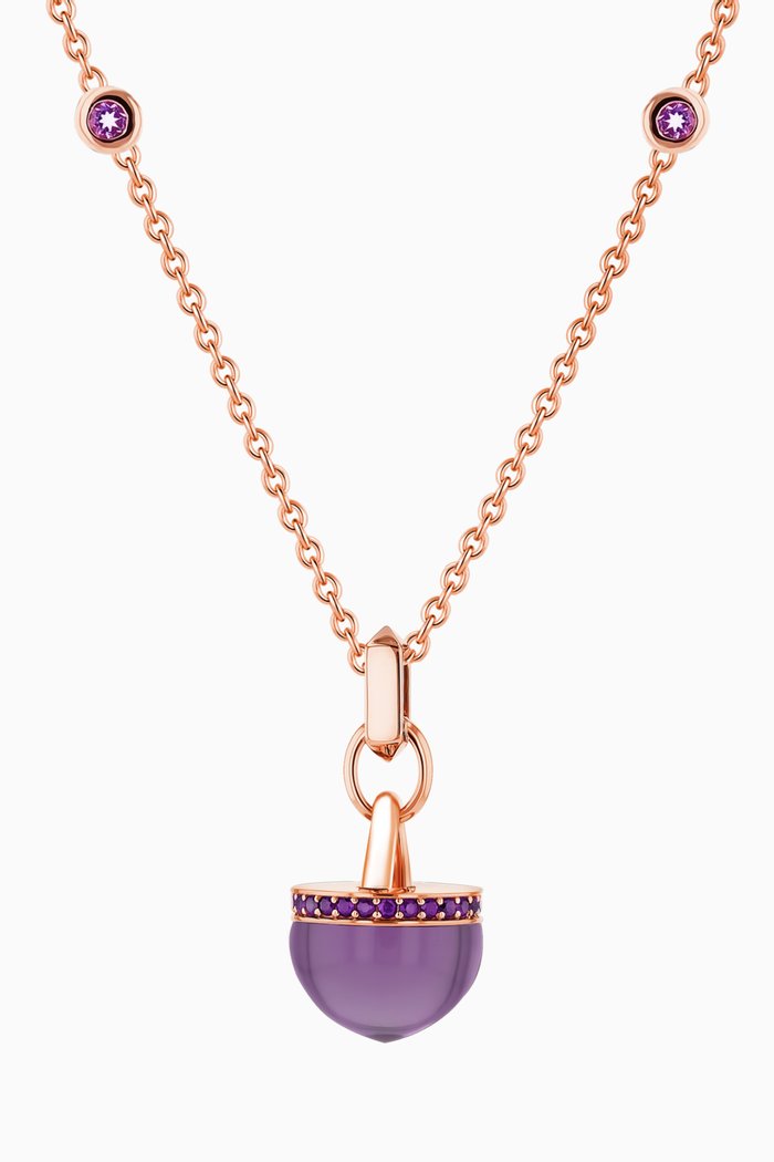 

Dome Noble Amethyst Necklace in 18kt Rose Gold