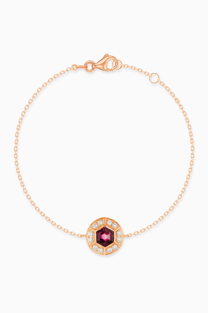 

Kanzi Multi Gemstone Bracelet in 18kt Rose Gold