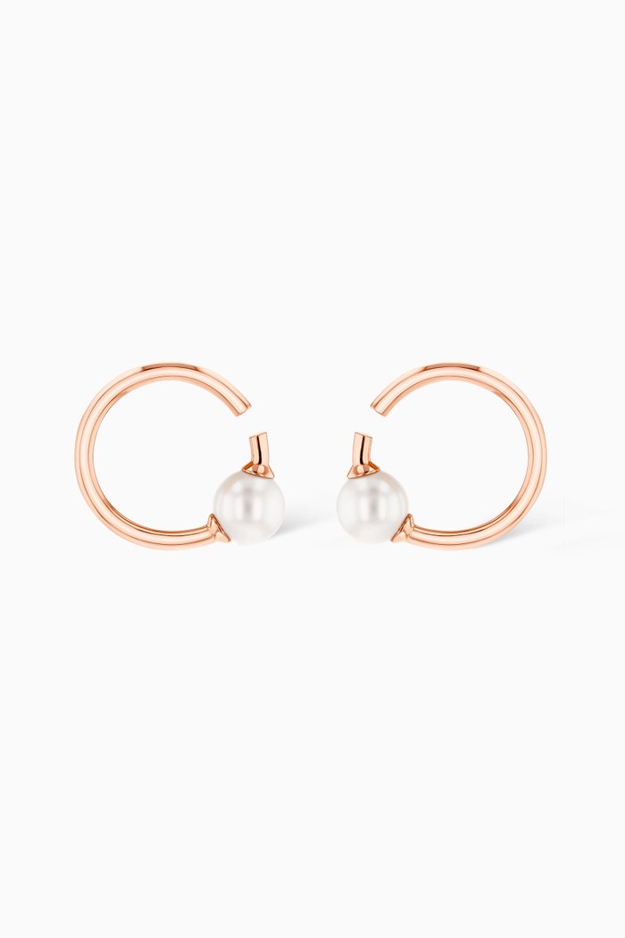 

Kiku Glow Pearl Earrings in 18kt Rose Gold