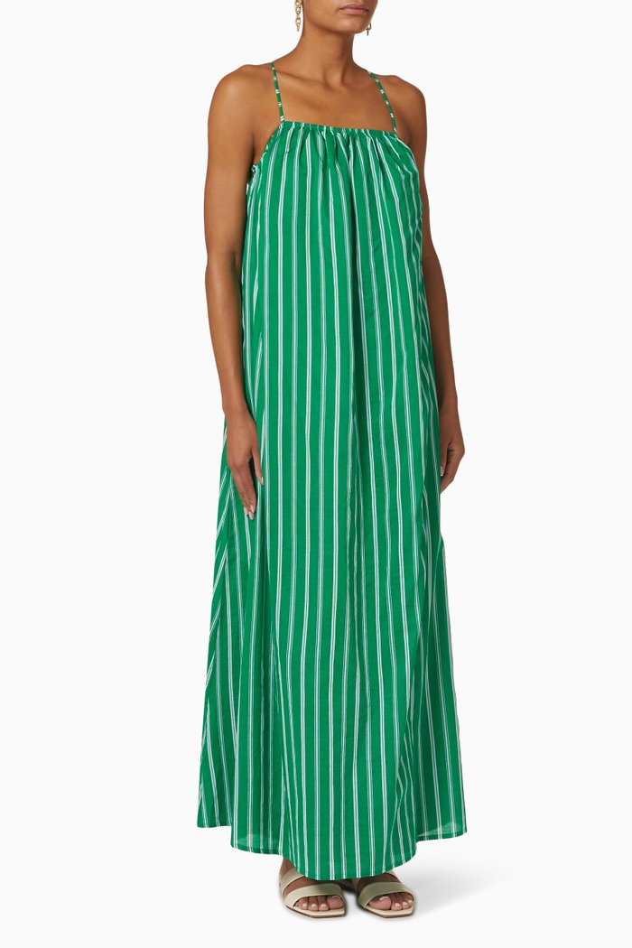 

Illias Maxi Dress in Cotton Voile, Green