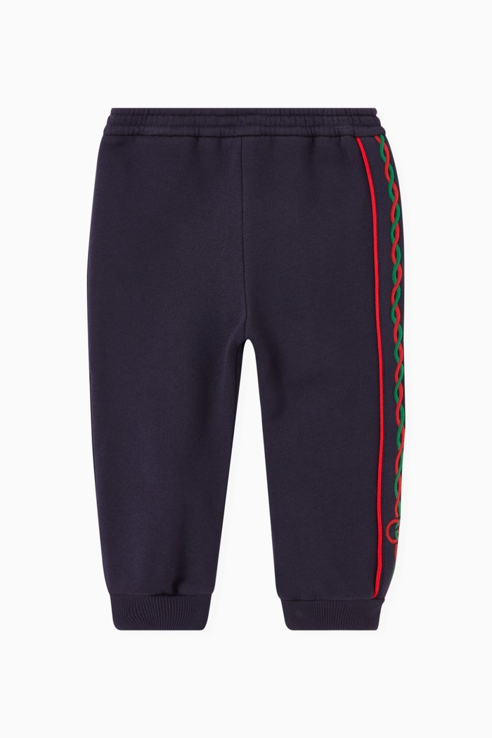 

Web Braid Sweatpants in Cotton Jersey, Blue