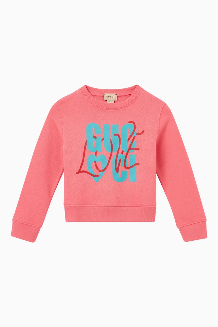 

Logo Sweatshirt in Cotton, Pink