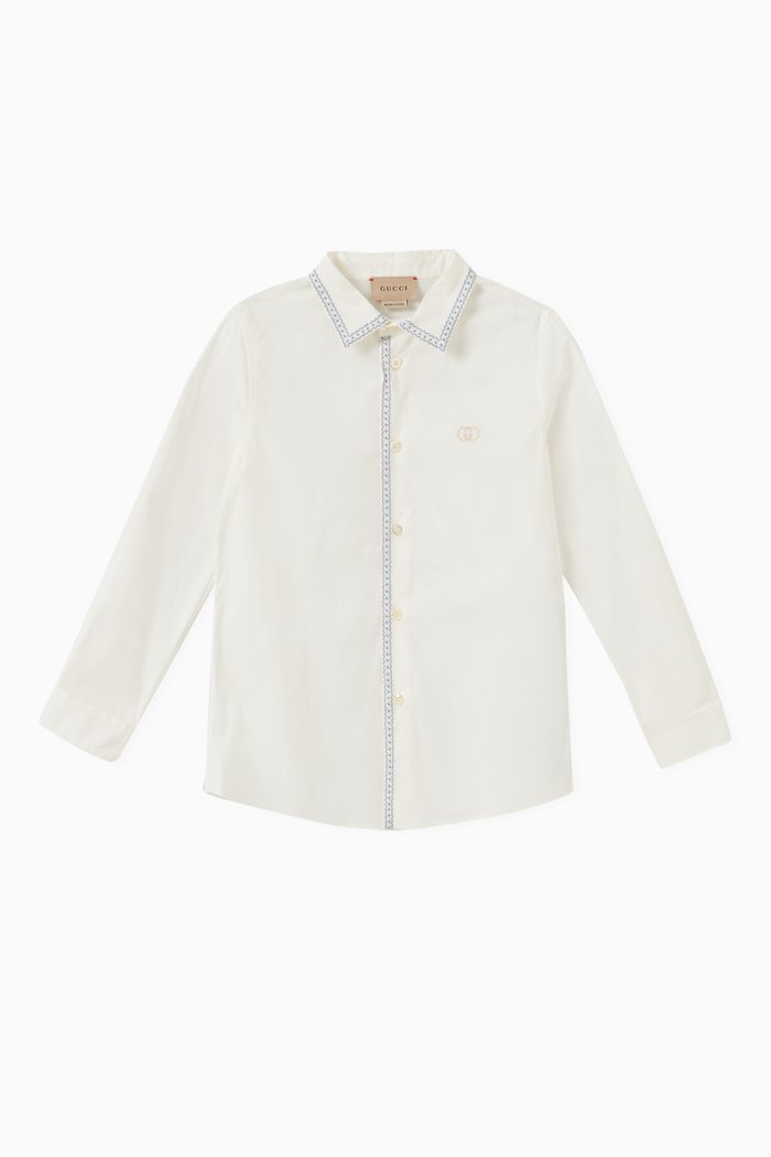 

Popeline Collar Shirt in Cotton, White