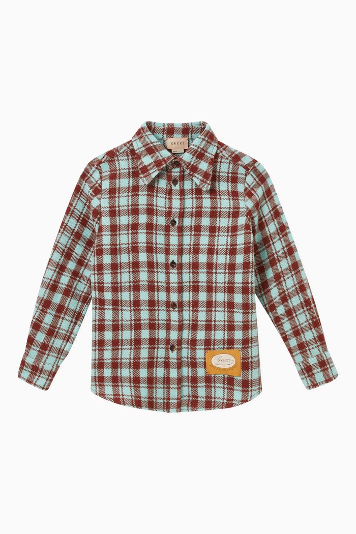 

Tartan Shirt in Wool, Brown