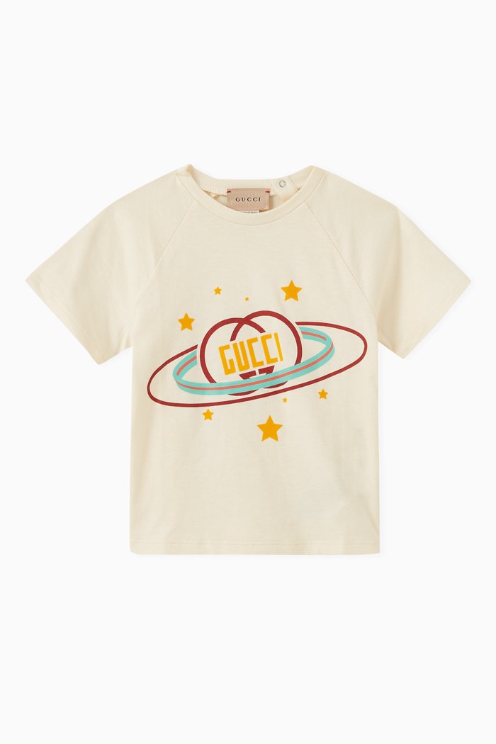 

Gucci Planet Print T-shirt in Cotton, Neutral