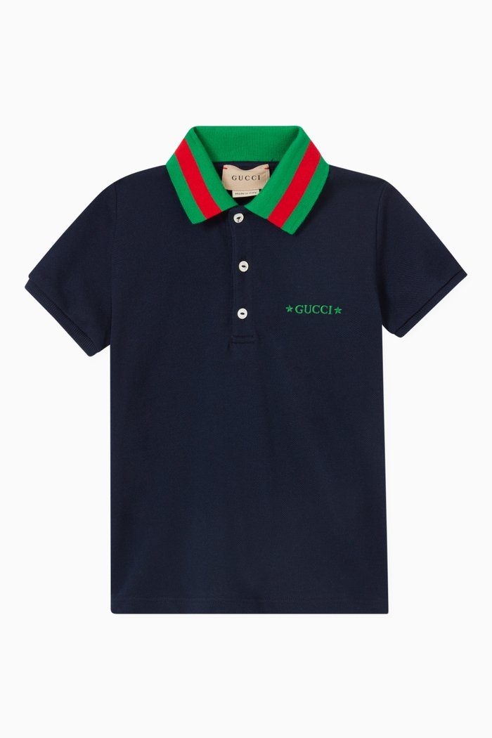 

Logo Polo T-shirt in Cotton, Blue