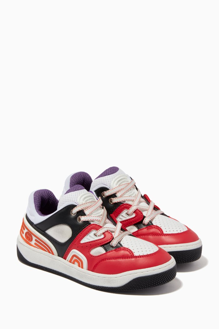 Basket Sneakers In Recycled Material, Multicolour
