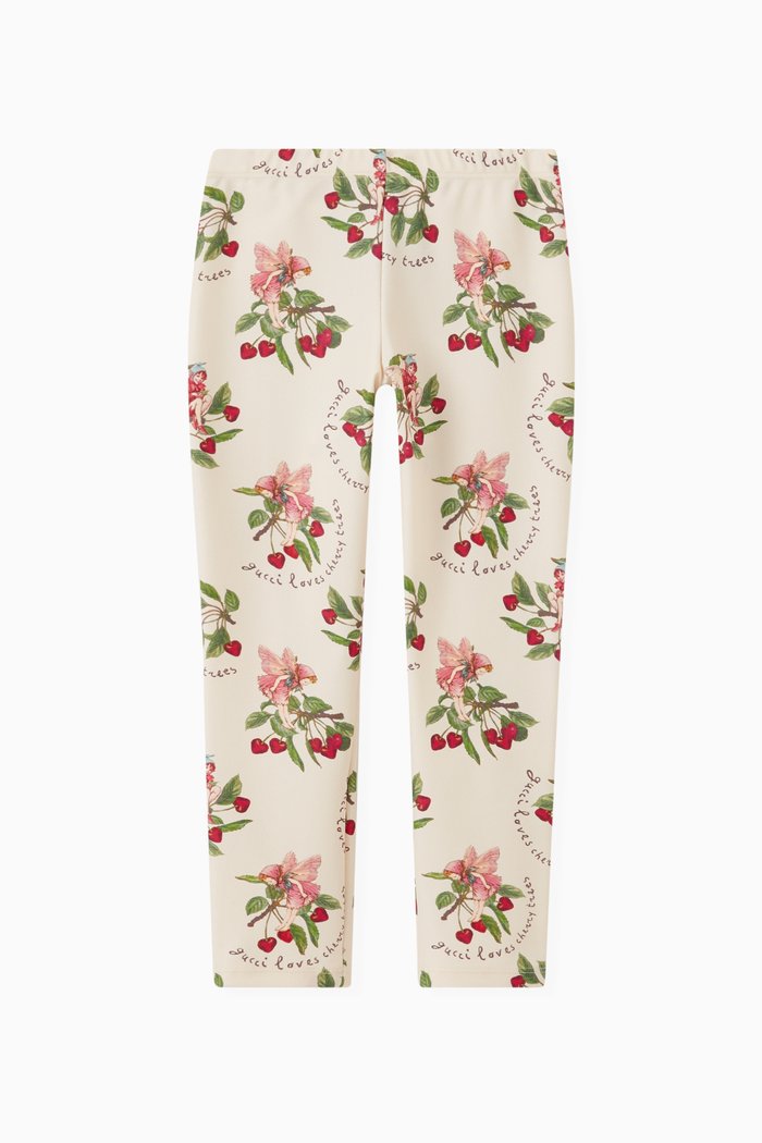 

Floral Leggings in Cotton blend, Neutral