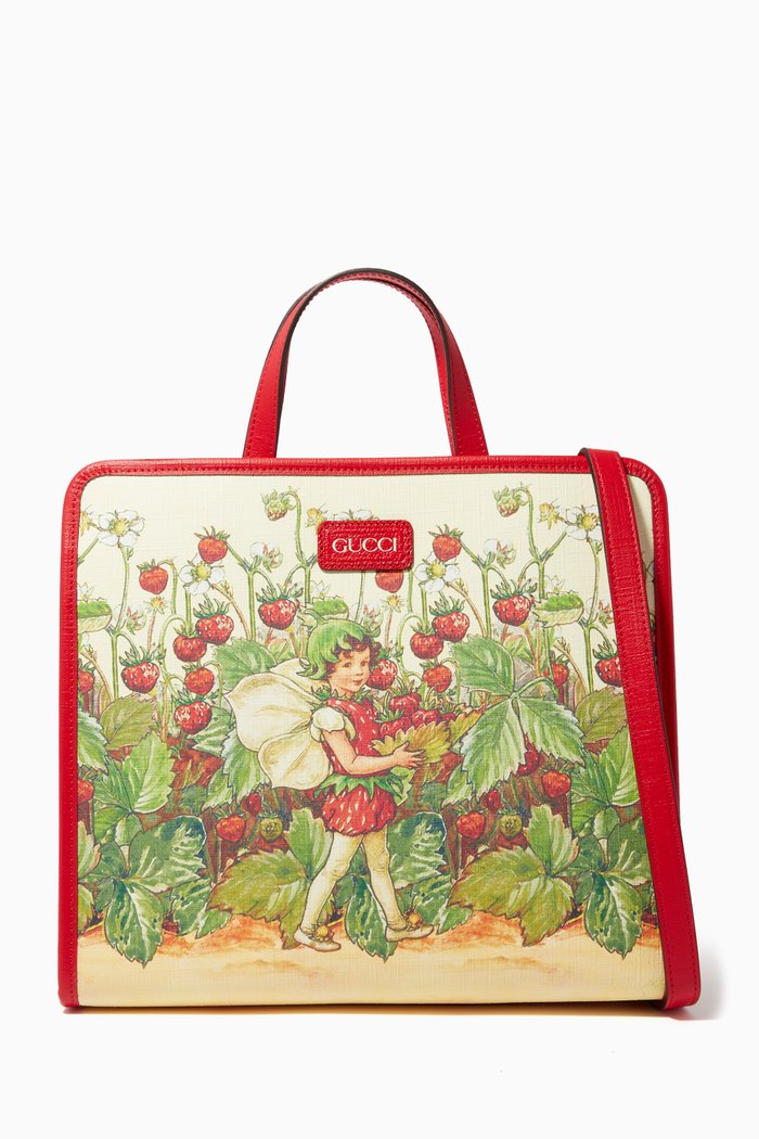 

Fairies Strawberry Tote Bag, Red