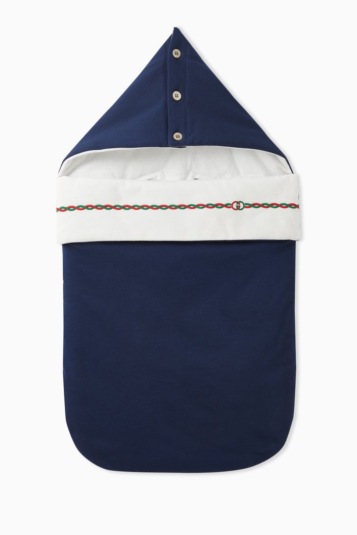 

Rope Logo Sleeping Bag in Heavy Cotton Jersey, Blue