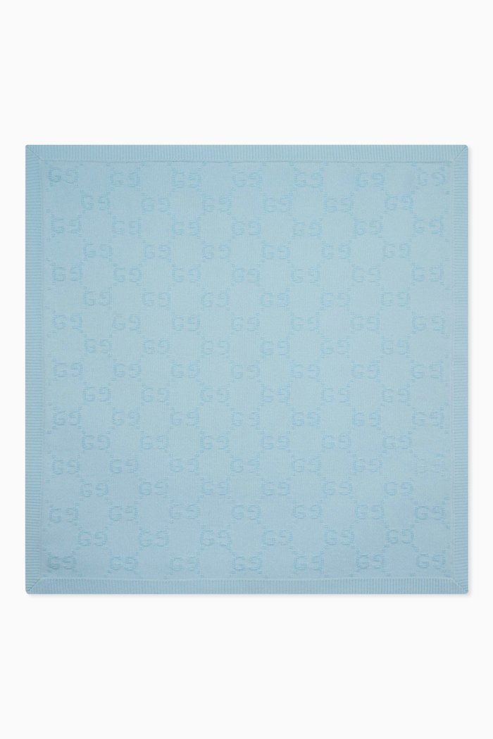 

GG Blanket in Wool, Blue