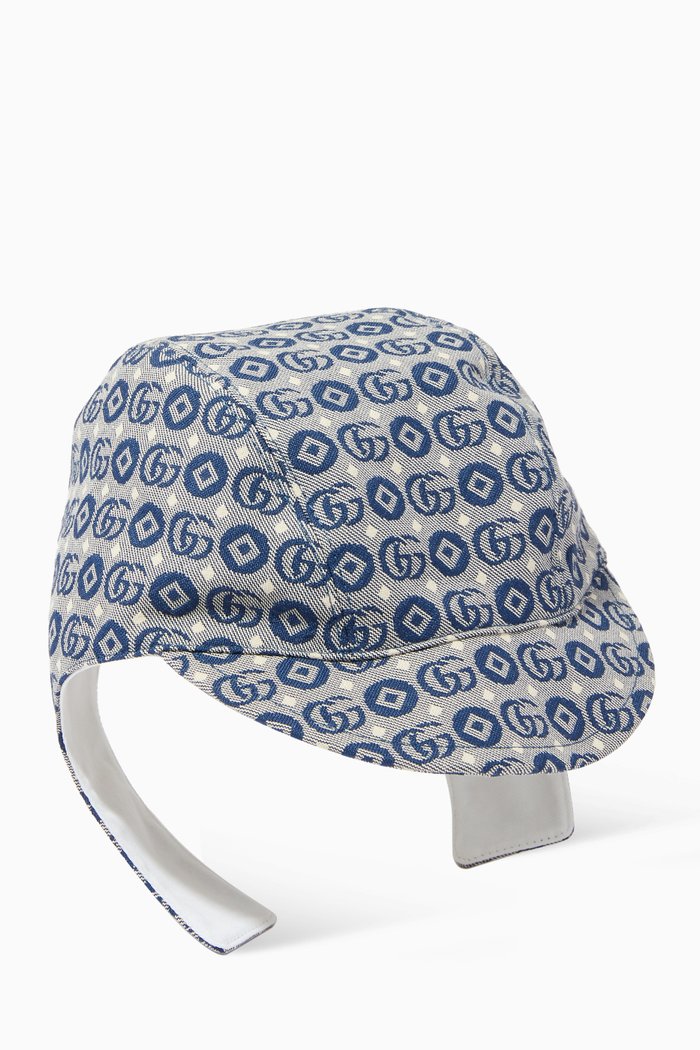 

Wide Brim Hat in Cotton blend, Blue