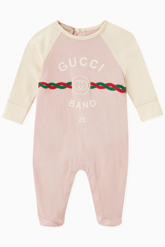 

Logo Print Pyjama in Cotton, Pink