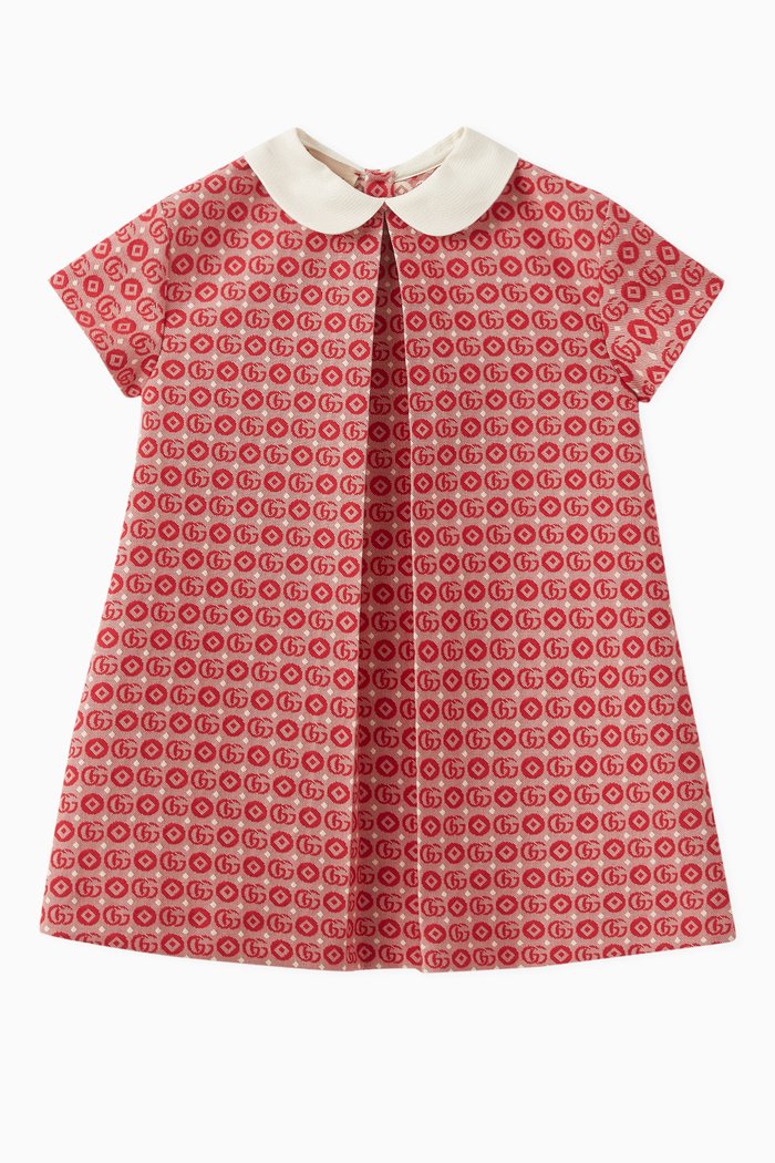 

Double G Dress in Cotton, Red