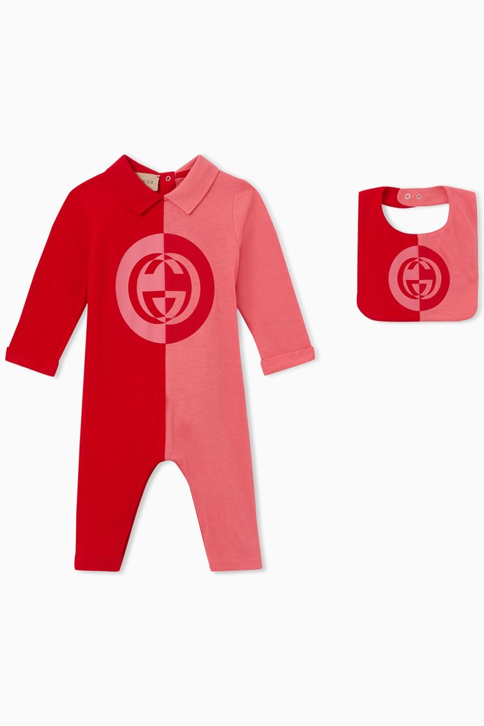 

Colour-block Pyjama Gift Set in Cotton Piquet, Pink